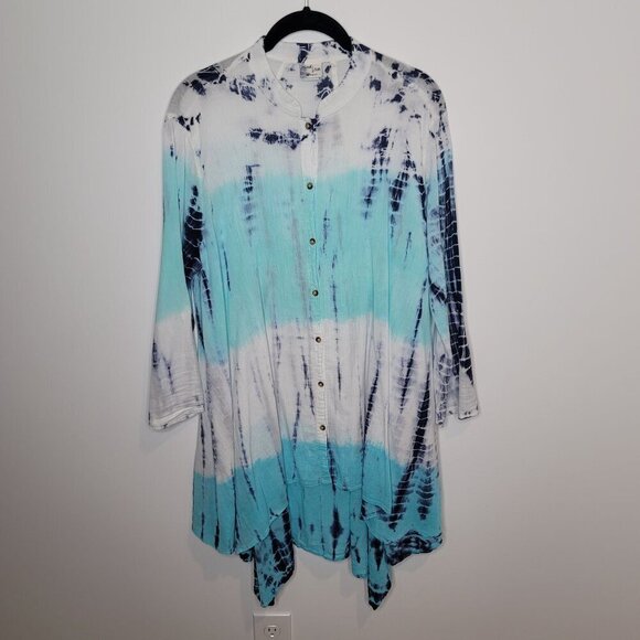 Mindset By XCVI Button Up Womens Large - Picture 1 of 9